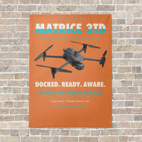 Thumbnail for DJI Matrice 3TD vertical canvas print - no frame - orange background