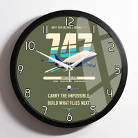 Thumbnail for Boeing 747-400 Dreamlifter design on green army framed wall clock