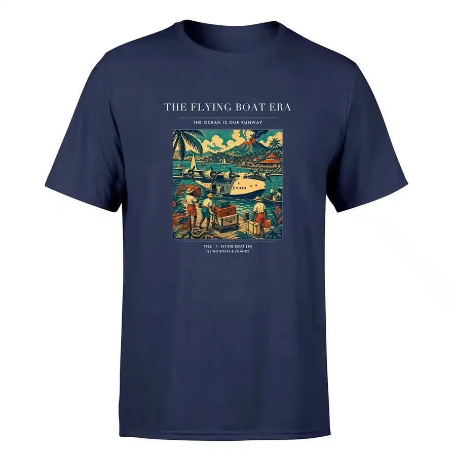 VINTAGE G4055 - The Flying Boat Era - Premium T-Shirt design on navyblue premium t shirt