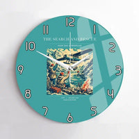 Thumbnail for VINTAGE G4052 - The Search And Rescue - Designed Wall Clocks design on turquoise no-frame