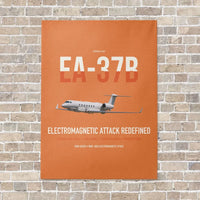 Thumbnail for EA-37B Compass Call vertical canvas print - no frame - orange background