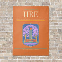 Thumbnail for Robert Gabriel Mugabe International Airport HRE vertical canvas print - no frame - orange background