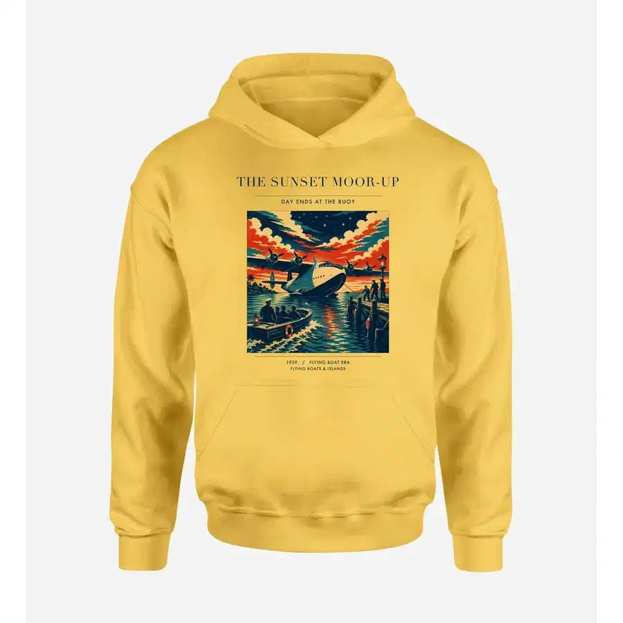 VINTAGE G4277 - The Sunset Moor-Up - Premium Hoodie design on yellow premium