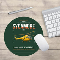 Thumbnail for Bristol Sycamore HR14 design on dark green round mouse pad
