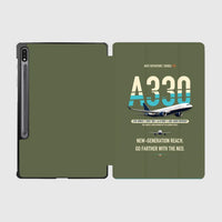 Thumbnail for Airbus A330-800neo design on green army samsung tablet tablet case