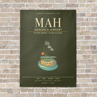 Thumbnail for Menorca Airport MAH - Canvas Framed - Green Army