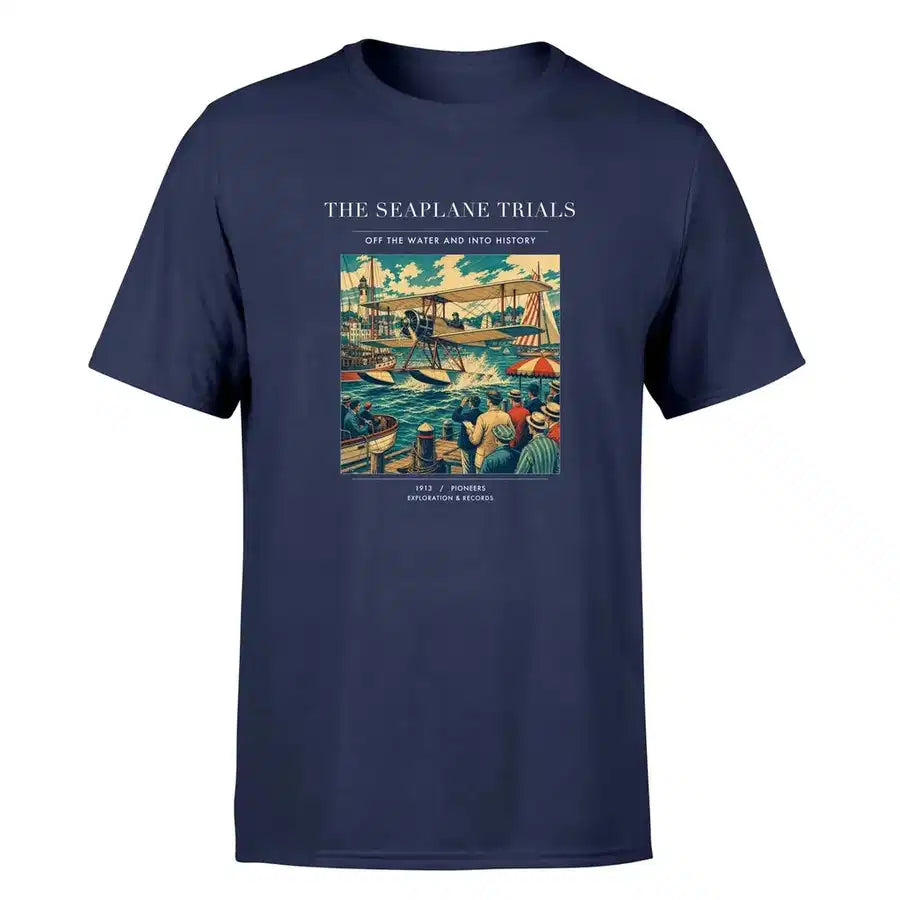 VINTAGE G4005 - The Seaplane Trials - Premium T-Shirt design on navyblue premium t shirt