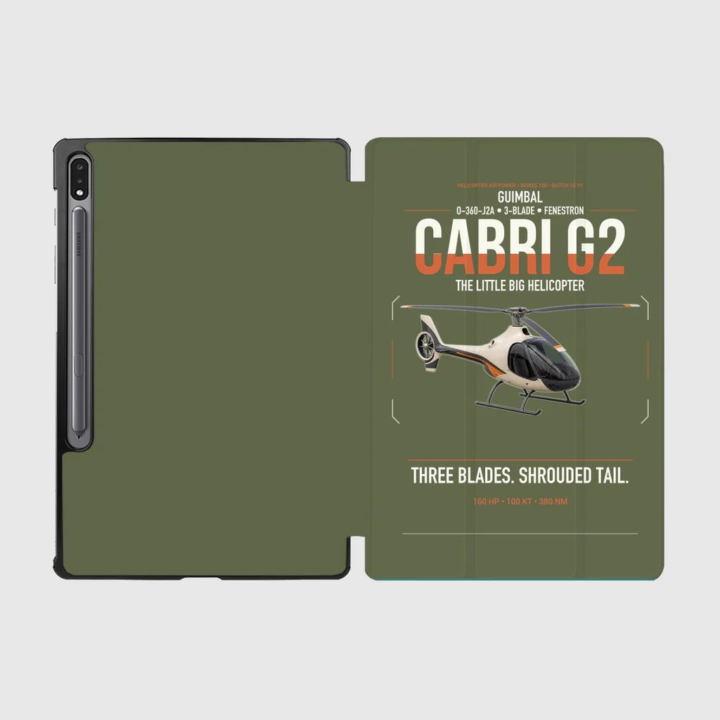 Guimbal Cabri G2 design on green army samsung tablet tablet case