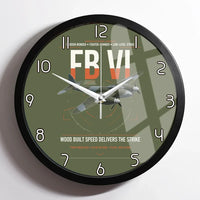 Thumbnail for de Havilland Mosquito FB VI design on green army framed wall clock