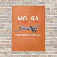 Thumbnail for MQ-9A Reaper vertical canvas print - no frame - orange background