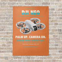 Thumbnail for DJI Neo vertical canvas print - no frame - orange background