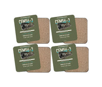 Thumbnail for CFM56-3 design on green army 4 pieces set coaster