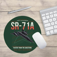Thumbnail for SR-71A Blackbird design on dark green round mouse pad