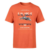 Thumbnail for F A-18E F Buddy Tanker design on orange double-side t-shirt, single-side print