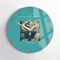 Thumbnail for VINTAGE G4091 - The Typhoon Trackers - Designed Wall Clocks design on turquoise no-frame