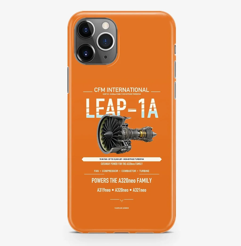 LEAP-1A Case ProMax design on orange iphone case promax
