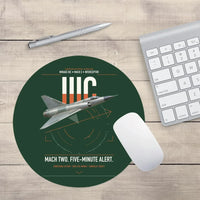 Thumbnail for Dassault Mirage IIIC design on dark green round mouse pad