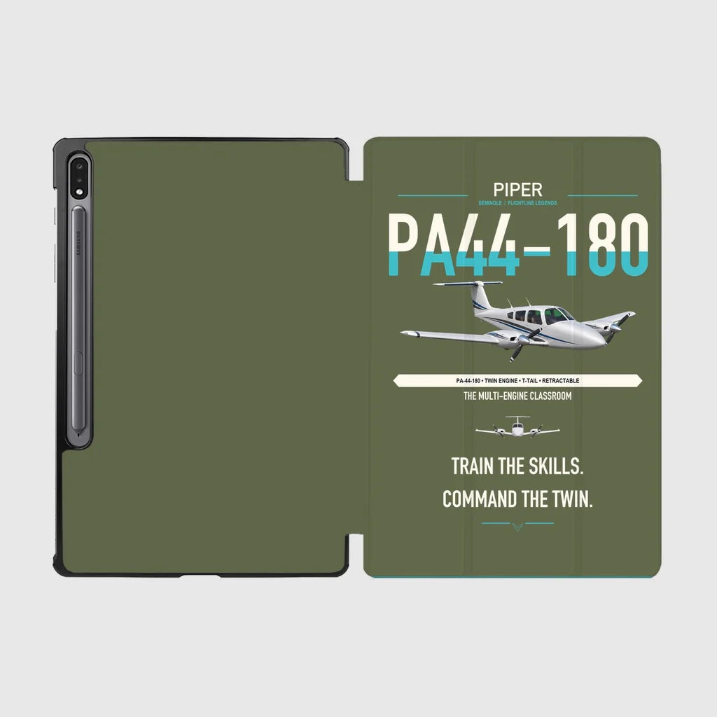 Piper PA-44-180 Seminole design on green army samsung tablet tablet case