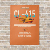 Thumbnail for Canadair CL-415 vertical canvas print - no frame - orange background