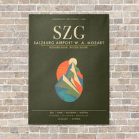 Thumbnail for Salzburg Airport SZG - Canvas Framed - Green Army