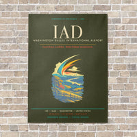 Thumbnail for Washington Dulles International Airport IAD - Canvas Framed - Green Army