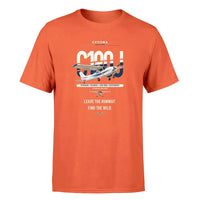 Thumbnail for Cessna 180J Skywagon design on orange t-shirt, single-side print