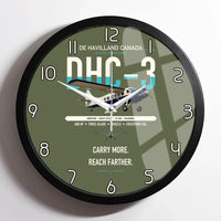 Thumbnail for DHC-3 Otter design on green army framed wall clock