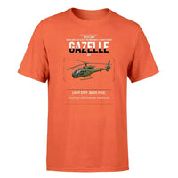Thumbnail for Westland Gazelle AH1 design on orange t-shirt, single-side print