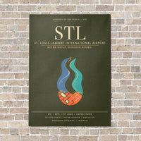 Thumbnail for St. Louis Lambert International Airport STL - Canvas Framed - Green Army