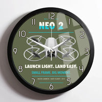 Thumbnail for DJI Neo 2 design on green army framed wall clock