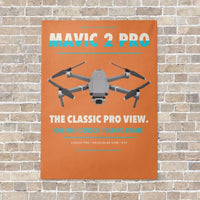 Thumbnail for DJI Mavic 2 Pro vertical canvas print - no frame - orange background