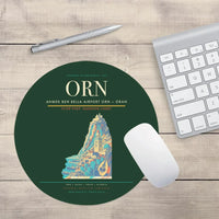 Thumbnail for Ahmed Ben Bella Airport (ORN) design on dark green round mouse pad
