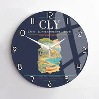 Thumbnail for Calvi - Sainte-Catherine Airport CLY Wall-Clock No-Frame - Navy Blue