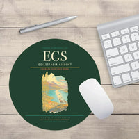 Thumbnail for Egilsstaðir Airport (EGS) design on dark green round mouse pad