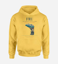 Thumbnail for Manas International Airport (FRU) design on yellow hoodie single-side print