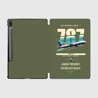 Thumbnail for Boeing 787-10 Dreamliner design on green army samsung tablet tablet case