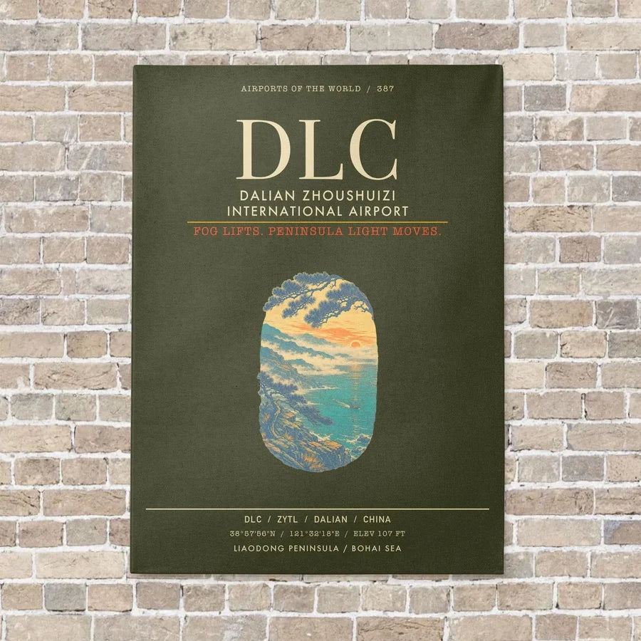 Dalian Zhoushuizi International Airport DLC - Canvas Framed - Green Army