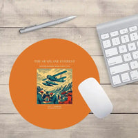 Thumbnail for VINTAGE G4296 - The Seaplane Everest - Designed Mouse Pads design on orange round