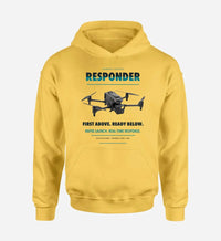 Thumbnail for BRINC Responder design on yellow hoodie single side