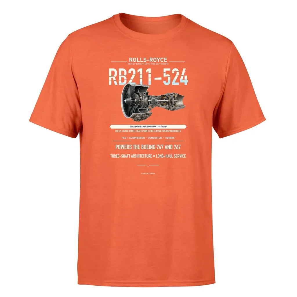 RB211-524 design on orange single side