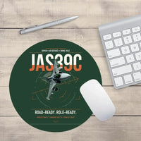 Thumbnail for Saab JAS 39C Gripen design on dark green round mouse pad