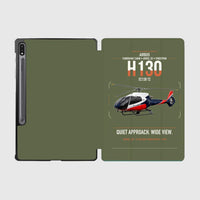 Thumbnail for Airbus H130 design on green army samsung tablet tablet case