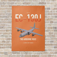 Thumbnail for EC-130J Commando Solo III vertical canvas print - no frame - orange background
