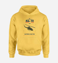 Thumbnail for Bell AH-1G Cobra design on yellow double-side hoodie, single-side print