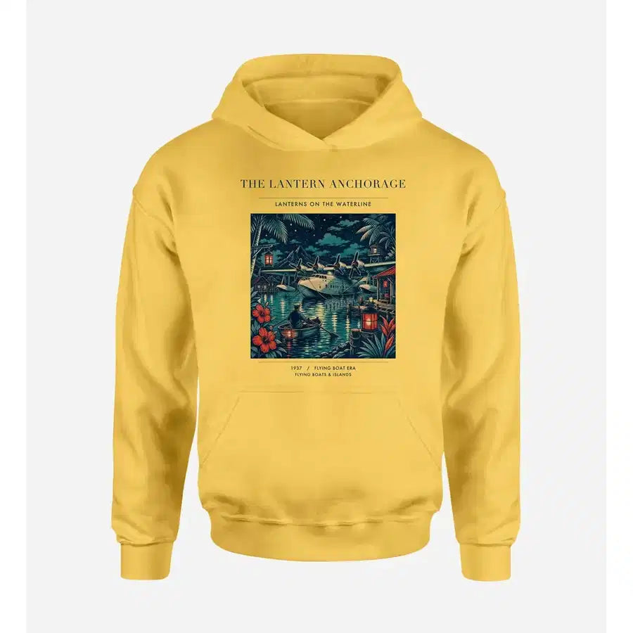 VINTAGE G4187 - The Lantern Anchorage - Premium Hoodie design on yellow premium