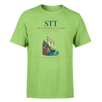 Thumbnail for Cyril E. King Airport (STT) T-Shirt single-side front print in Light Green | cyril-e-king-airport-stt-double-side-t-shirt