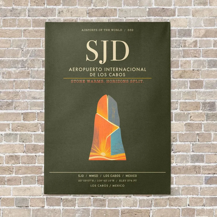 Aeropuerto Internacional de Los Cabos SJD - Canvas Framed - Green Army