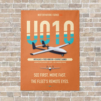 Thumbnail for Airbus U010 Aliaca Fixed-wing vertical canvas print - no frame - orange background