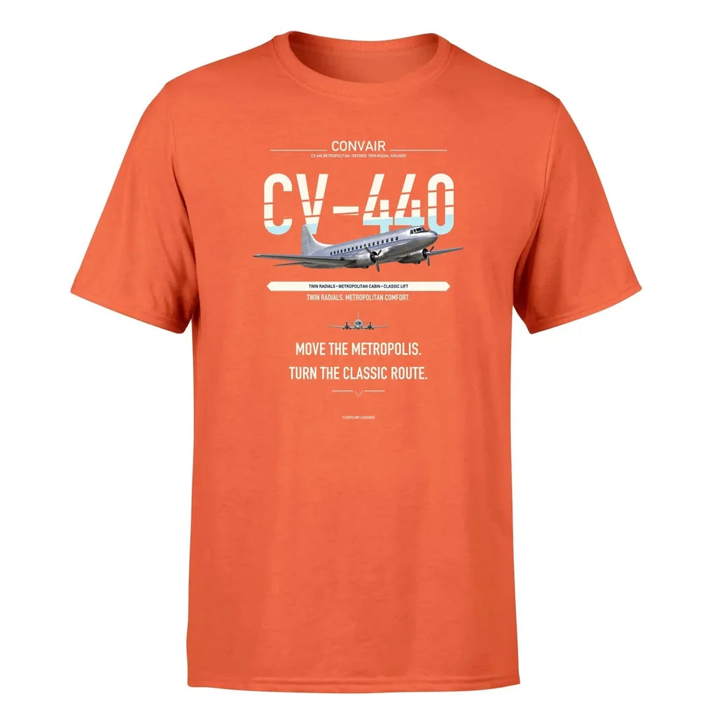 Convair CV-440 Metropolitan design on orange single side