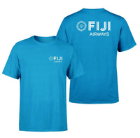 Thumbnail for Fiji Airways Airlines logo on turquoise double side t shirt
